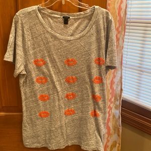 J. Crew Neon Lips T-shirt